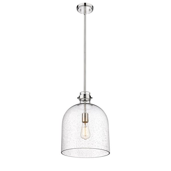 Z-Lite Pearson 12-in 1-Light Polished Nickel Farmhouse Chandelier