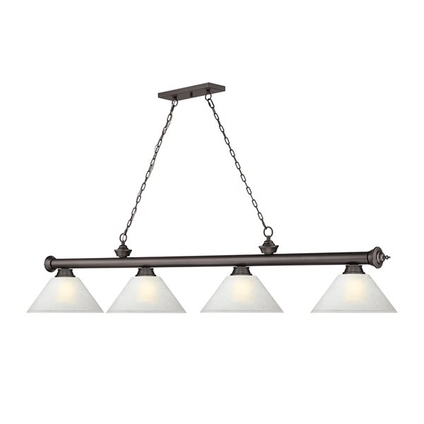 Z-Lite Cordon Bronze 4-Light White Pool Table Lighting