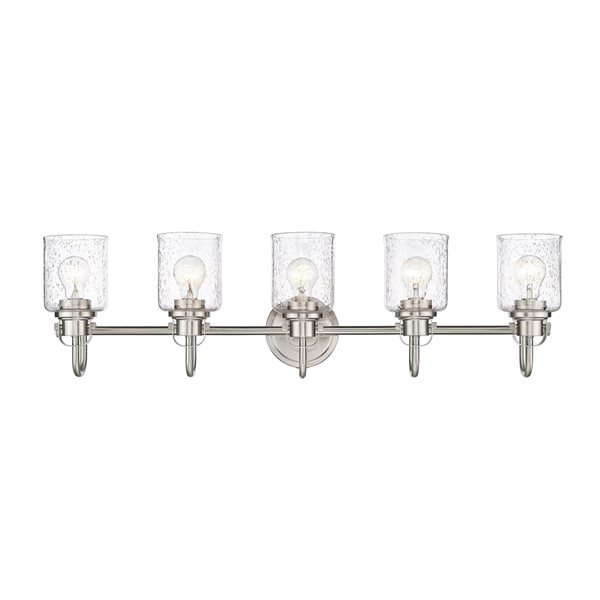 Z-lite Kinsley 5-light Nickel Traditional Vanity Light
