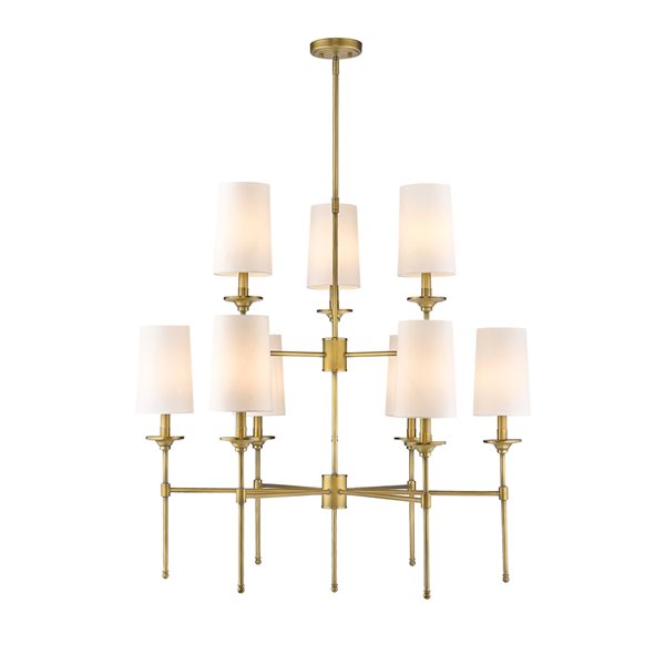 Z-Lite Emily 9-Light Rubbed Brass Traditional Chandelier