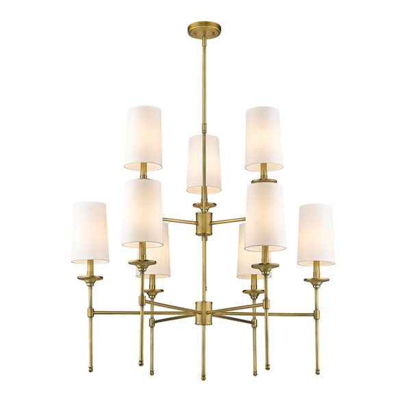 Z-Lite Emily 9-Light Rubbed Brass Traditional Chandelier