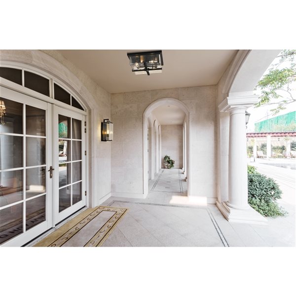 Z-lite Sana 18.5-in Black Hardwired Medium Base (E-26) Outdoor Wall Light