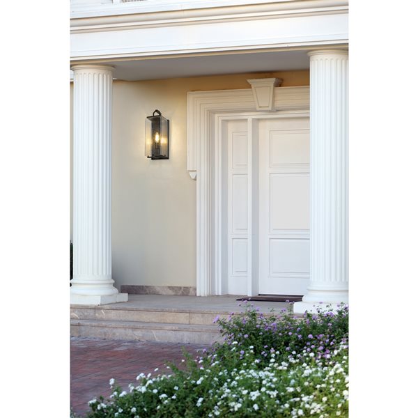 Z-lite Sana 18.5-in Black Hardwired Medium Base (E-26) Outdoor Wall Light