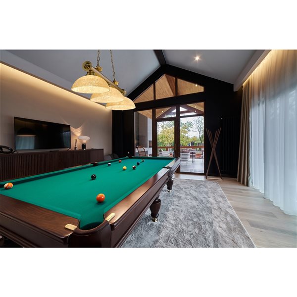 Z-Lite Cordon Rubbed Brass 3-Light Marbleized Pool Table Lighting