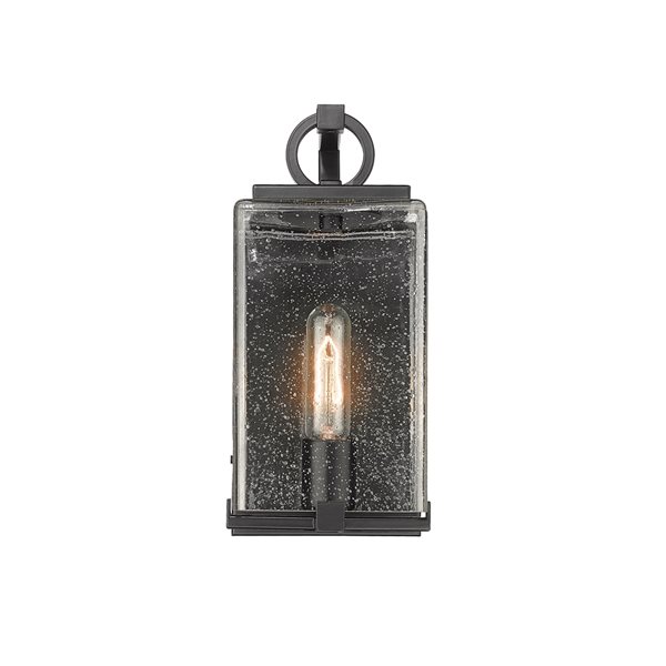 Z-lite Sana 12.75-in Black Hardwired Medium Base (E-26) Outdoor Wall Light