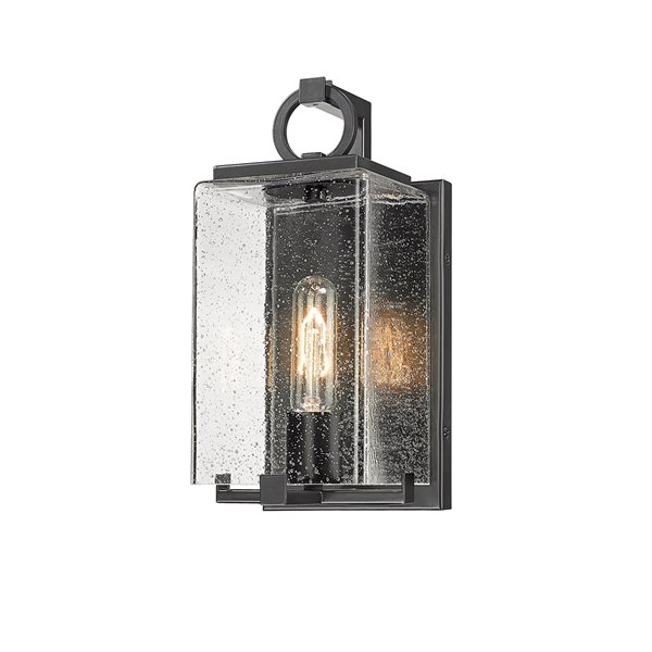 Z-lite Sana 12.75-in Black Hardwired Medium Base (E-26) Outdoor Wall Light