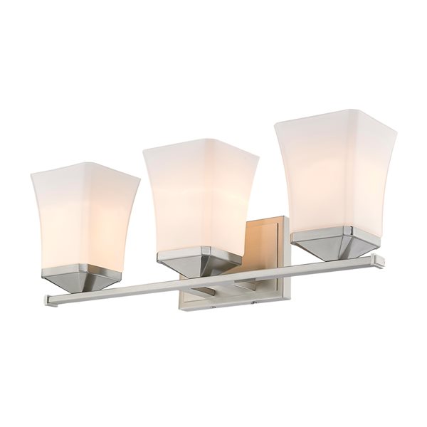 Z-lite Darcy 3-light Nickel Transitional Vanity Light