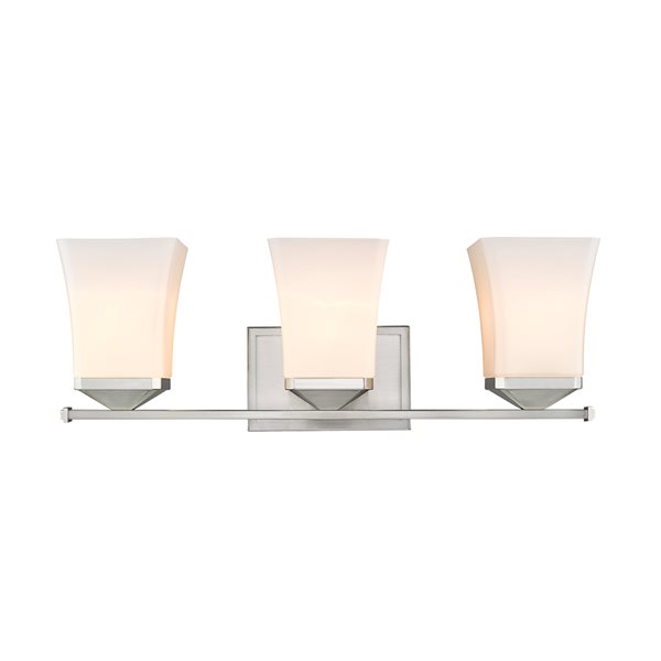 Z-lite Darcy 3-light Nickel Transitional Vanity Light