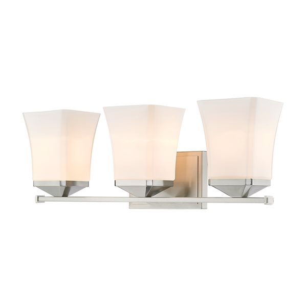 Z-lite Darcy 3-light Nickel Transitional Vanity Light