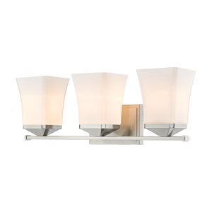 Z-lite Darcy 3-light Nickel Transitional Vanity Light