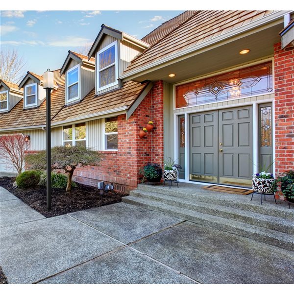 Z-lite Sana 114-in Black Hardwired Standard Complete Post Light