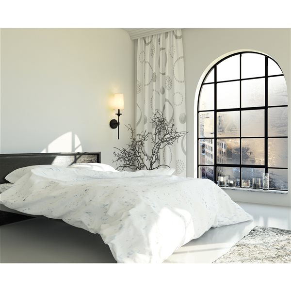 Z-lite Emily 5.5-in 1-light Matte Black Traditional Wall Sconce