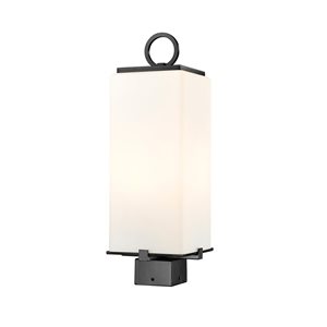 Z-lite Sana 2-Light 20-in Black Modern/contemporary Light Post Lantern