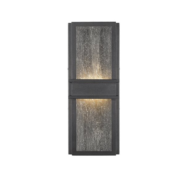 Z-lite Eclipse 18-in Black Hardwired LED Outdoor Wall Light