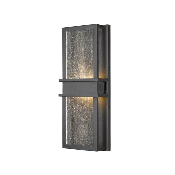 Z-lite Eclipse 18-in Black Hardwired LED Outdoor Wall Light