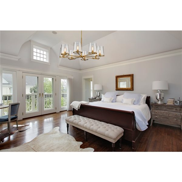 Z-Lite Callista 8-Light Rubbed Brass Transitional Chandelier