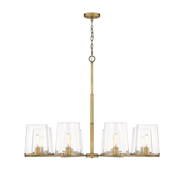 Z-Lite Callista 8-Light Rubbed Brass Transitional Chandelier