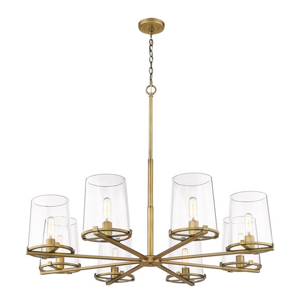 Z-Lite Callista 8-Light Rubbed Brass Transitional Chandelier 3032-8RB ...