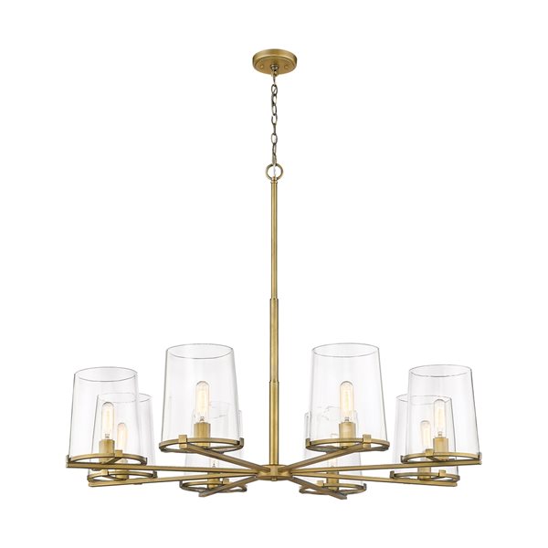 Z-Lite Callista 8-Light Rubbed Brass Transitional Chandelier