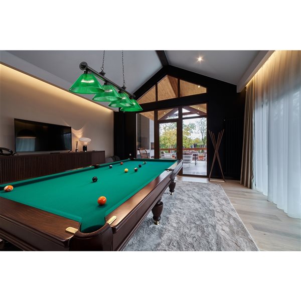 Z-Lite Cordon Matte Black 4-Light PVC Pool Table Lighting