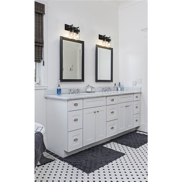 Z-lite Fontaine 2-light Black Traditional Vanity Light