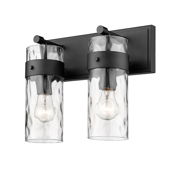 Z-lite Fontaine 2-light Black Traditional Vanity Light