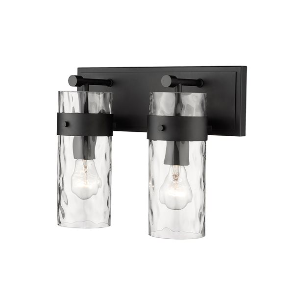 Z-lite Fontaine 2-light Black Traditional Vanity Light