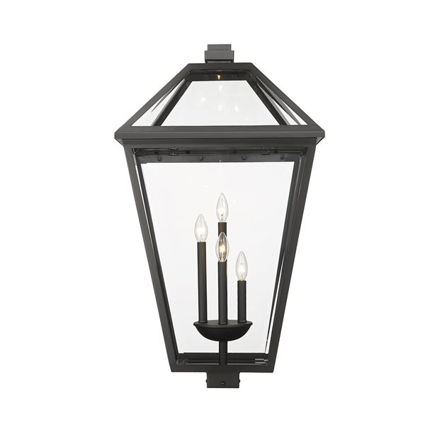 Z-lite Talbot 4-Light 33.75-in Black Traditional Light Post Lantern