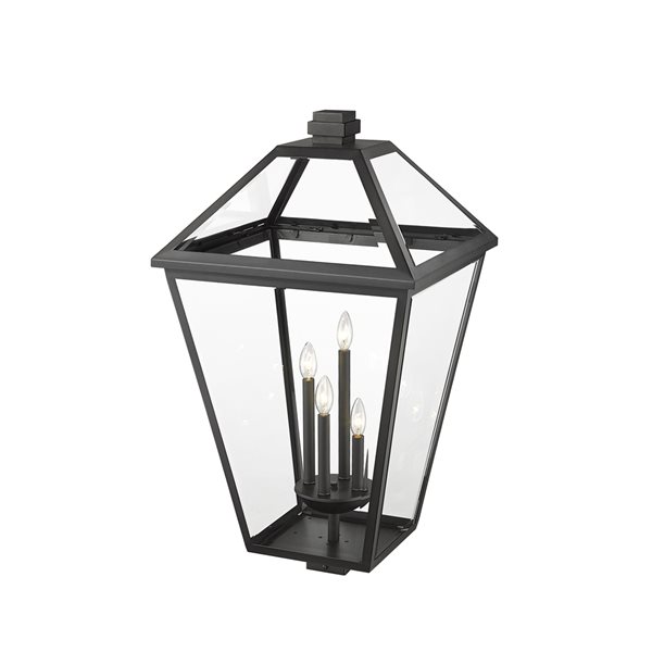 Z-lite Talbot 4-Light 33.75-in Black Traditional Light Post Lantern