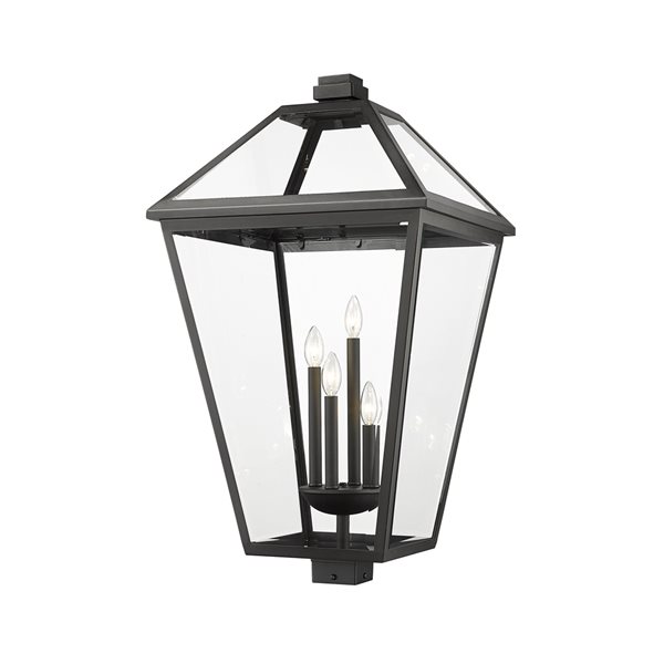 Z-lite Talbot 4-Light 33.75-in Black Traditional Light Post Lantern