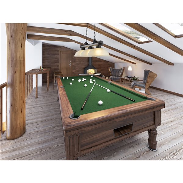 Z-Lite Cordon Bronze Plated 3-Light White Pool Table Lighting