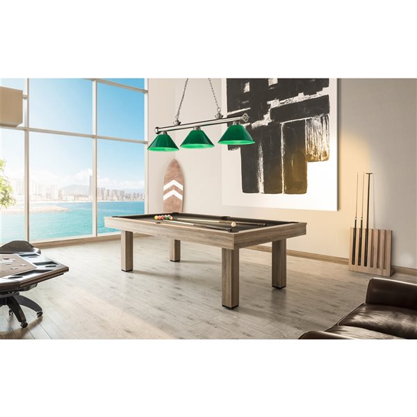 Z-Lite Cordon Brushed Nickel 3-Light PVC Pool Table Lighting