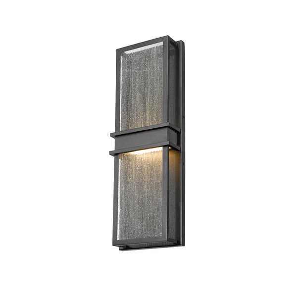 Z-lite Eclipse 24-in Black Hardwired LED Outdoor Wall Light