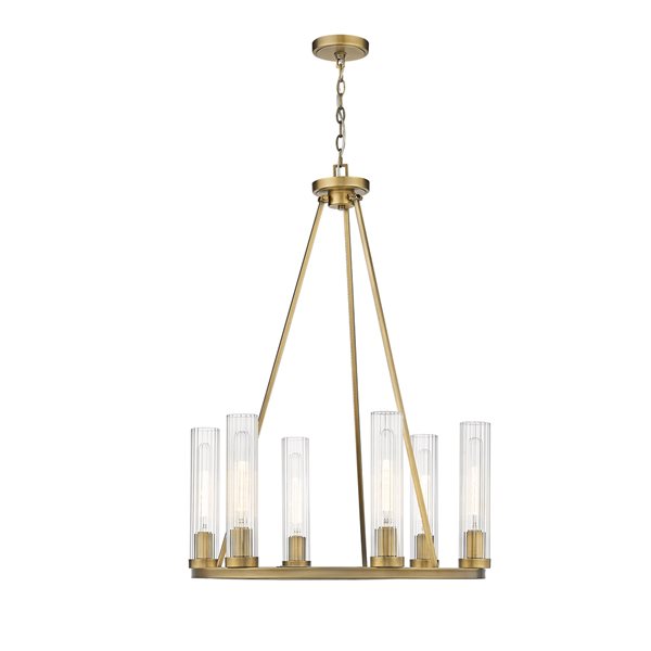 Z-Lite Beau 6-Light Rubbed Brass Traditional Chandelier