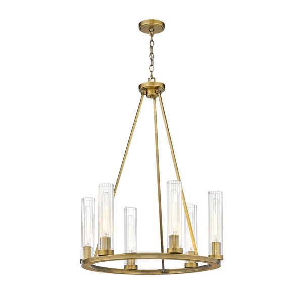 Z-Lite Beau 6-Light Rubbed Brass Traditional Chandelier