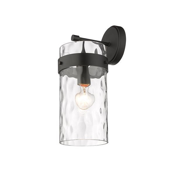 Z-lite Fontaine 6.5-in 1-light Matte Black Coastal Wall Sconce