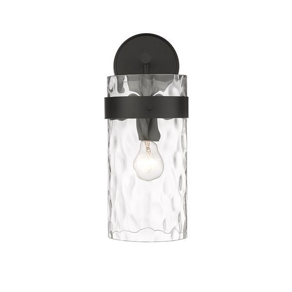 Z-lite Fontaine 6.5-in 1-light Matte Black Coastal Wall Sconce