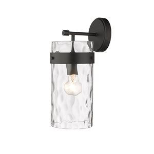 Z-lite Fontaine 6.5-in 1-light Matte Black Coastal Wall Sconce