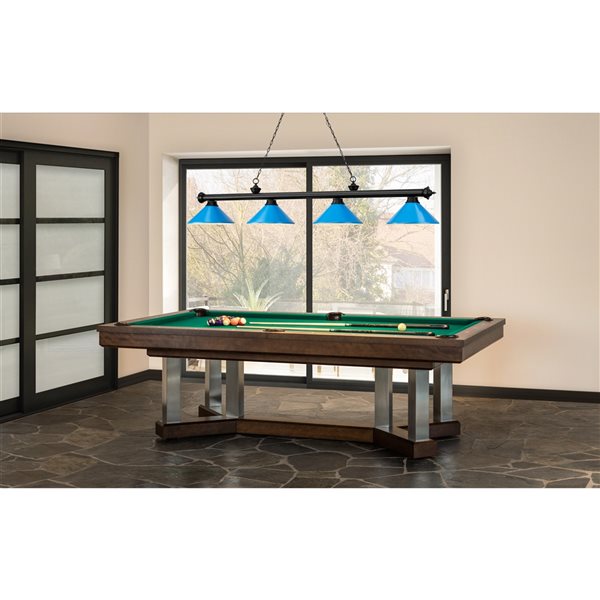Z-Lite Cordon Matte Black 4-Light Metal Pool Table Lighting
