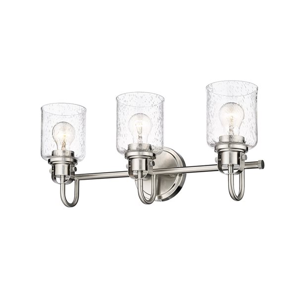 Z-lite Kinsley 3-light Nickel Traditional Vanity Light