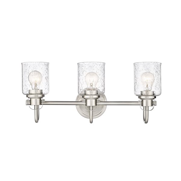 Z-lite Kinsley 3-light Nickel Traditional Vanity Light