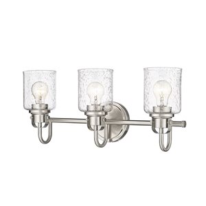 Z-lite Kinsley 3-light Nickel Traditional Vanity Light