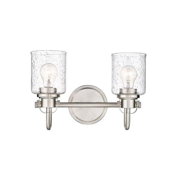 Z-lite Kinsley 2-light Nickel Traditional Vanity Light