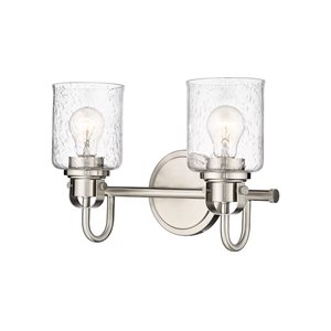 Z-lite Kinsley 2-light Nickel Traditional Vanity Light