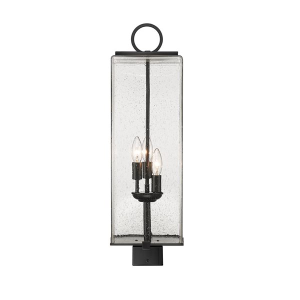 Z-lite Sana 3-Light 26.25-in Black Modern/contemporary Light Post Lantern