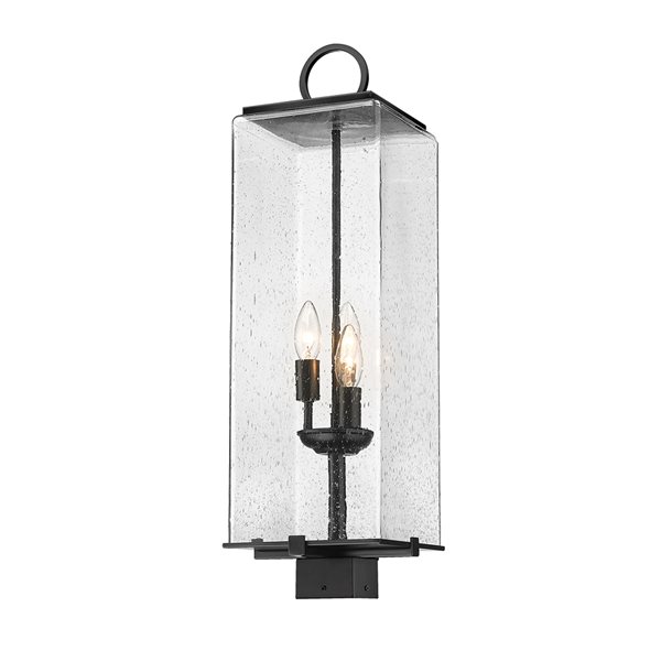 Z-lite Sana 3-Light 26.25-in Black Modern/contemporary Light Post Lantern