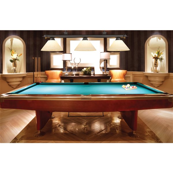 Z-Lite Cordon Bronze 3-Light Marbleized Pool Table Lighting