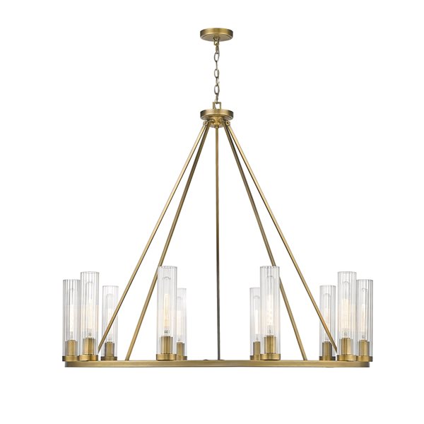 Z-Lite Beau 10-Light Rubbed Brass Traditional Chandelier 3031-10RB | RONA