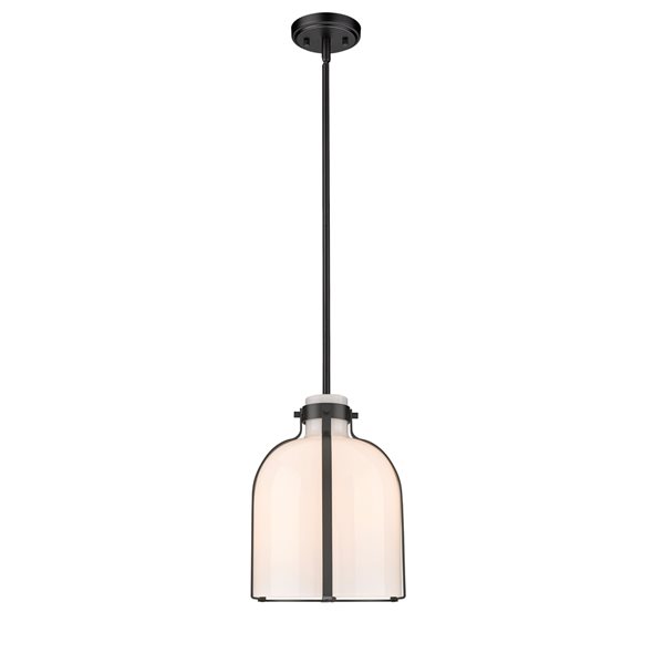 Z-Lite Pearson 9.75-in 1-Light Matte Black Farmhouse Chandelier