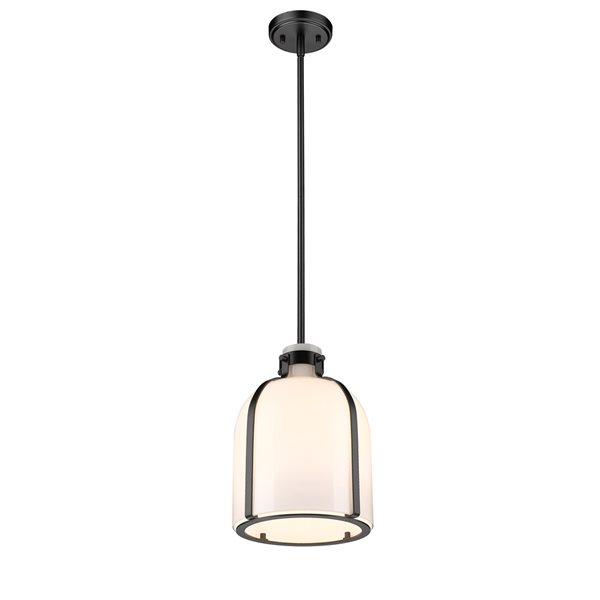 Z-Lite Pearson 9.75-in 1-Light Matte Black Farmhouse Chandelier